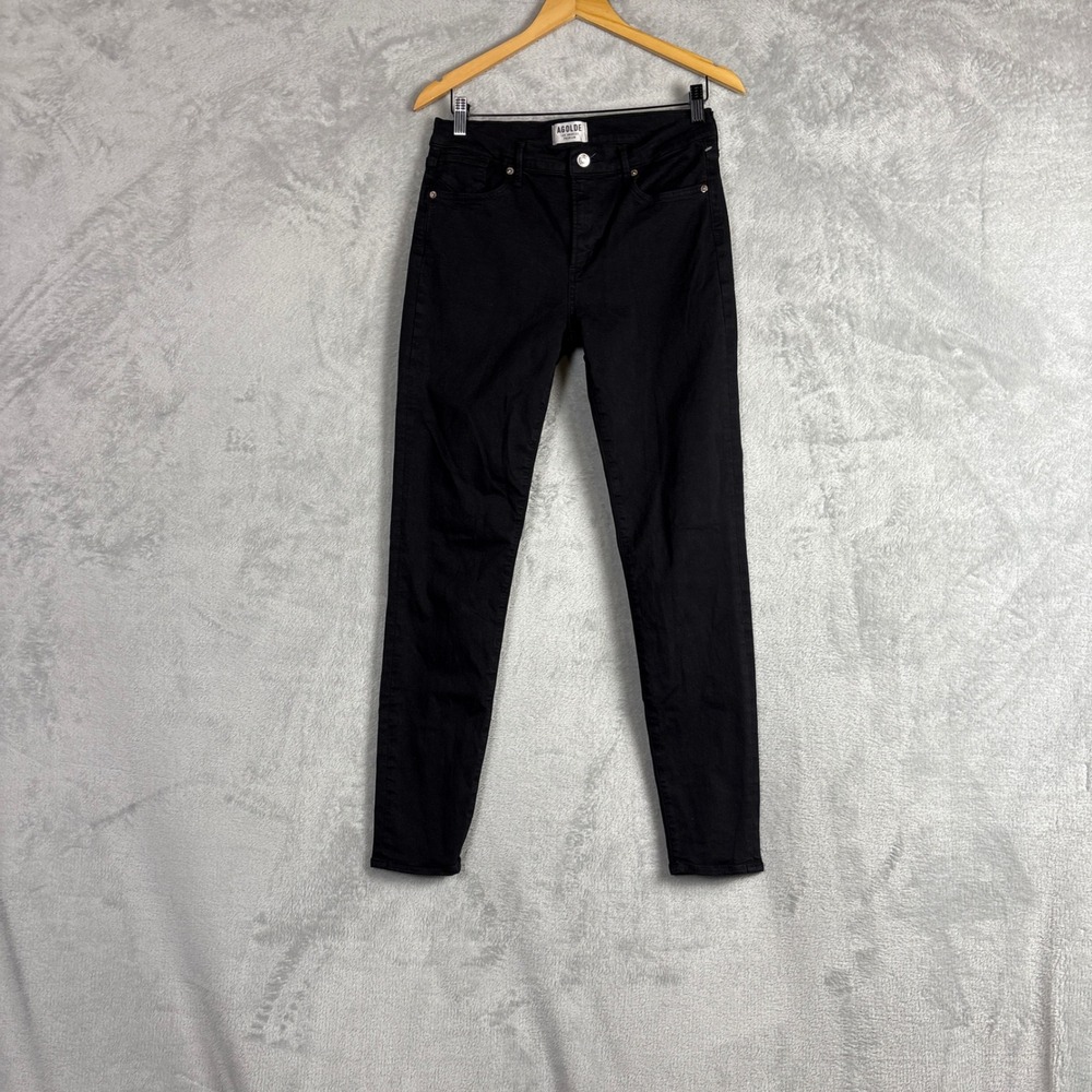 AGOLDE Filter Free High Rise Skinny Jeans Black Size 29 Festival Classic‎